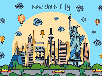 New York City Vector Free Illustration city free freebie illustration new york vector