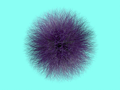 Hairy Sphere 3d 3d art 3d artist colours design hair sphere texture