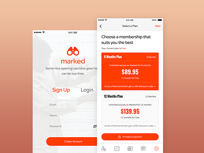 Marked iOS clean design ios mobile mobile app design ui ui design ux