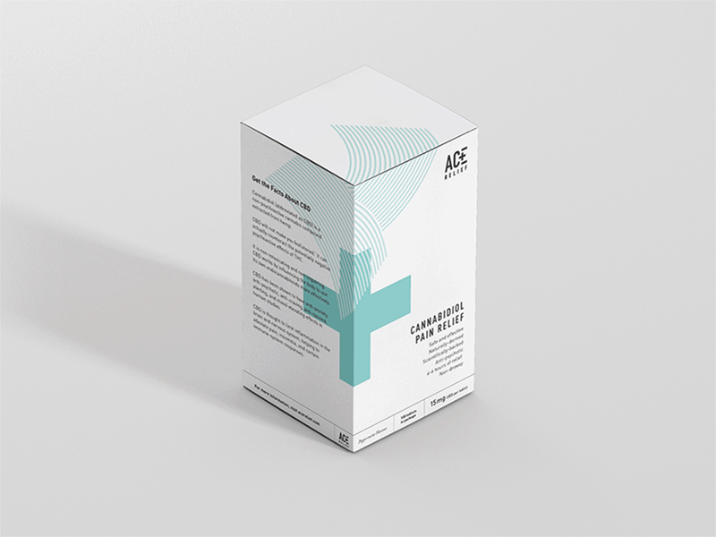 Ace Relief art direction branding cannabis design medical packaging packaging