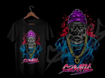 Gorilla Ganxz animation app artworks brand branding character design flat icon identity illustration illustrator lettering logo t shirt design type typography vector