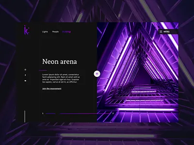 Neon Arena landing page ui ux ui webdesign