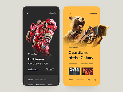 Comic Books Online Store app book comic art cuberto design ecommerce icons interface online order price store ui ux