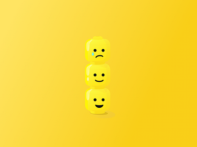 Lego emotions design icons illustration lego lego head simple vector