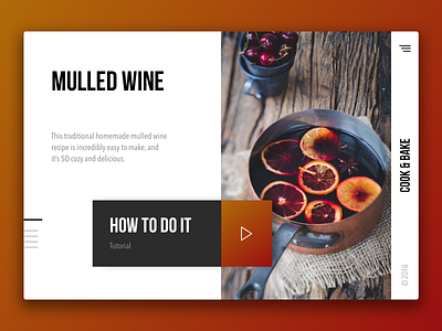 17 December - Mulled Wine Recipe advent calendar christmas december design landing page mulled wine recipe typography ui unsplash ux webdesign website