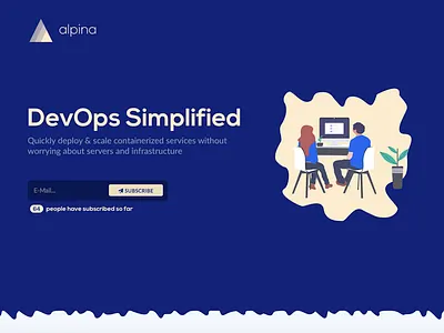 Alpina Launch Page clean launch page layout startup subscribe ui web website