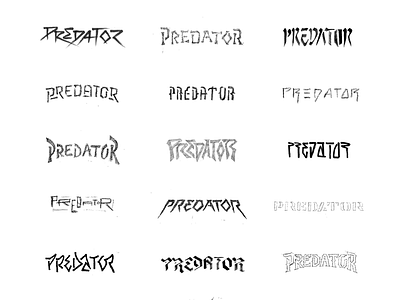 Predator ID Sketches branding david beckham football futbol identity predator soccer sports typography