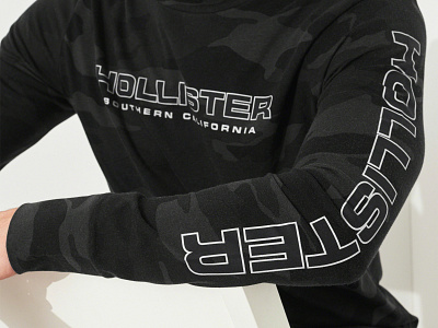 Reflective Print Hollister Tee apparel hollister reflective silver