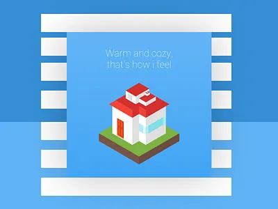 Isometric | Warm an Cozy home illustration isometric minimalist