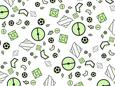 Soccer Pattern ball design field football grass icon illustration lighting lighting bolt pitch soccer sports thin vector