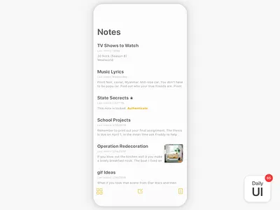 065 Notes Widget challenge daily ui challenge dailyui day 65 notes