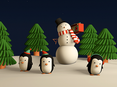 Holiday Jams c4d holidaycard modeling schoolofmotion