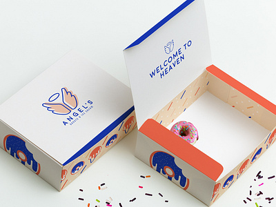 Package Design Concept branding digital illustration donuts food packaging ice cream illustration logo design package design