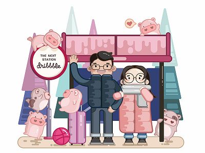 Dribbble illustration