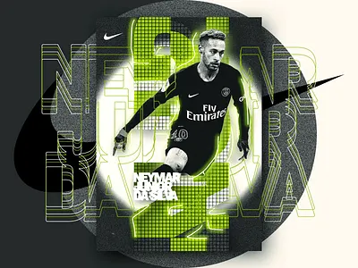 Neymar Da Silva artwork creative design football graphic illustration poster psg