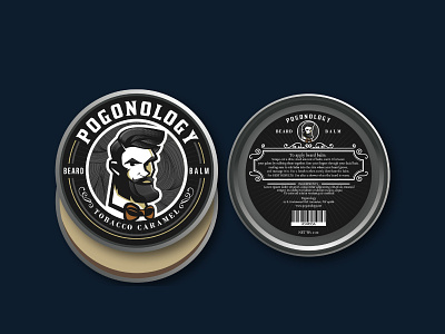 POGONOLOGY BEARD BALM adobe illustrator adobe photoshop barber barber logo barber shop barbershop brand branding branding agency branding design creative grooming illustration art logo logo design logotype men shave tobacco usa