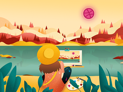 hello dribbble illustration illustrations