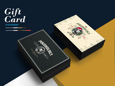 GIFT CARD POGONOLOGY adobe illustrator adobe photoshop barbershop branding card classy design gift card grooming illustration logo mascot logo men packaging stationary typogaphy