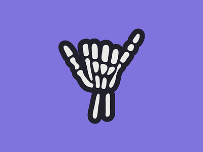 Personal Brand | Skele-shaka bones brand branding draw drawing hand illustration logo shaka skeleton sketch skull