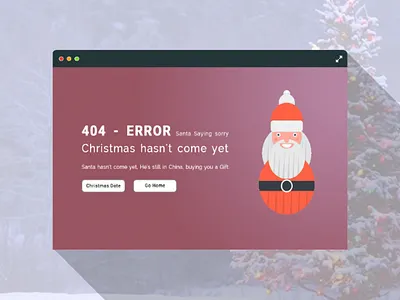 Santa 404 Error - Daily Ui Challenge 008 100challenge 404 animation art director challange challenge daily ui design flat icon logo minimal ui ui 100 ui 100day ui challange ux ux challenge vector wesite