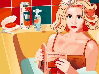 shower room illustration sketch