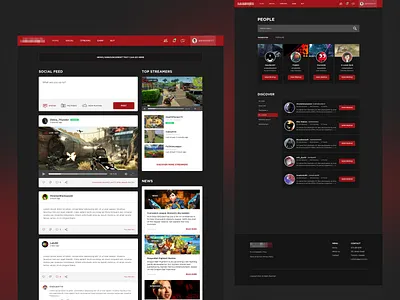 News Feed UI for Gaming Social Network app design dashboard design gaming gaming app news feed social network social networking ui ui design uidesign ux design video game video gaming web app web app design web design webdesign