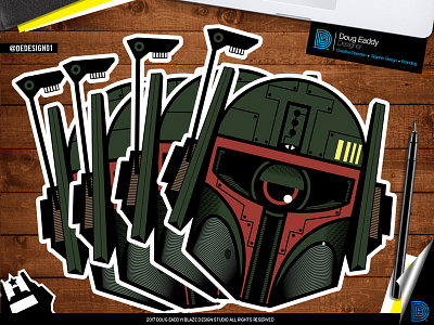 Boba Fett Stickers artdirection creativeentrepreneur design designer entrepreneur graphicdesigner illustration sticker