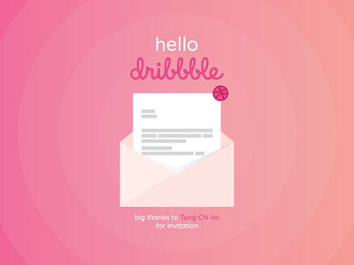 Hello Dribbble! design hello dribble vector