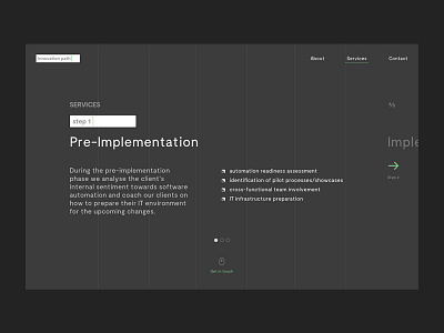 Innovation Path Services branding carousel corporate identity design digital flat identity layout logo minimal minimalism services type typography ui ux vector web webdesign website
