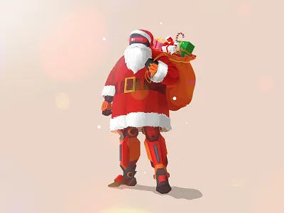 Robot Santa ! christmas cyclops hero holiday iron man iron santa santa santa claus super hero