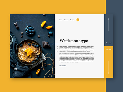 Food Page foodblog landing page ui ux webdesig