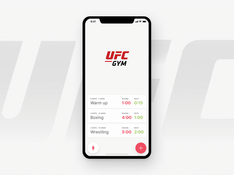 UFC Fight Timer Setup Animation activity animation app app animation gym gym app ios iphone x iphone xs xr sport sport app sport timer timer tracking training training app training timer ufc ui ux