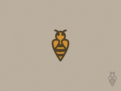 Bee logo bee hive honey insect logo wings