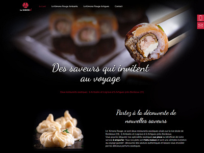 Création du site pour le restaurant Kimono Rouge