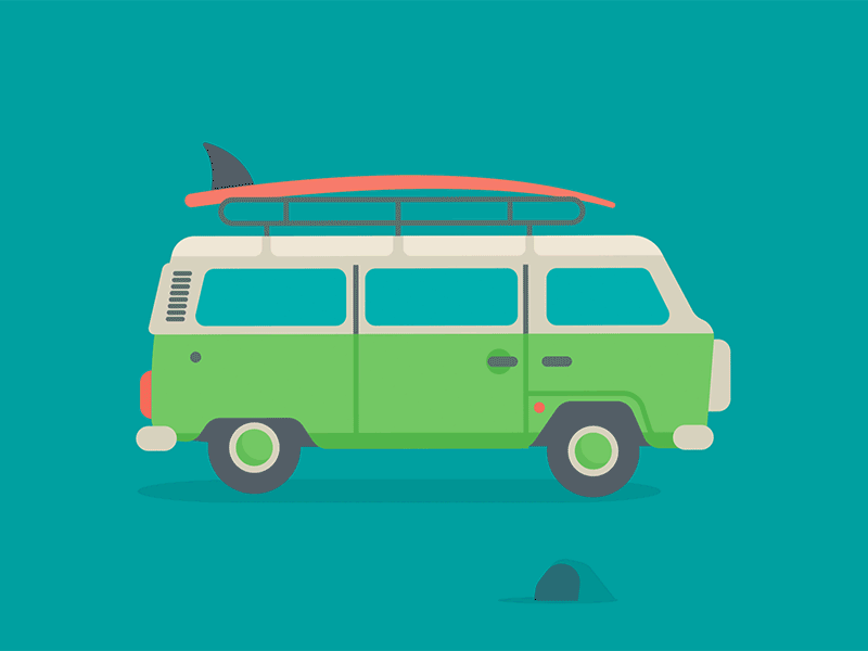 alohi - Connectivity beyond boundaries - Van 3d illustration after effects animation app beach car design illustration loop motion design motion designer motion graphics travel van vehicle