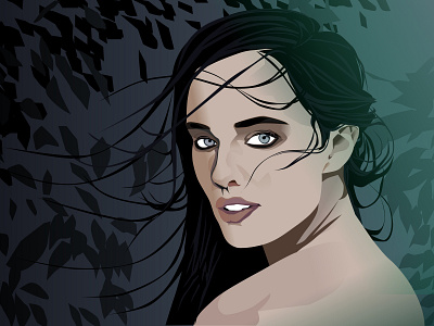 Emily DiDonato Acqua Di Gioia flat illuatration inkscape svg