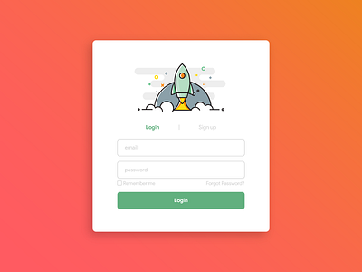 Daily UI Challenge 12 - Login and Sign up screen dailyui illustration login login interface login page login ui minimal mobile app sign in sign up ui ux web