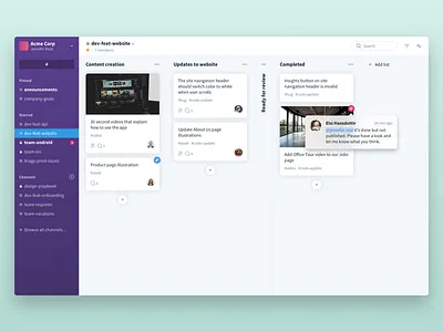 Favro UI Exploration - Kanban Board app board design exploration kanban sketch ui ux web