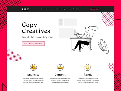 Copy Creatives belarus branding brutalism content is the king copywriter emoji grunge icons illustration landing landing design minsk modern purple serif typography ui web