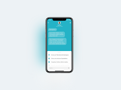 Medical BOT bot inteface interaction design mobile app ui ux