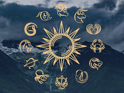 Zodiac icon set icons illustration zodiac