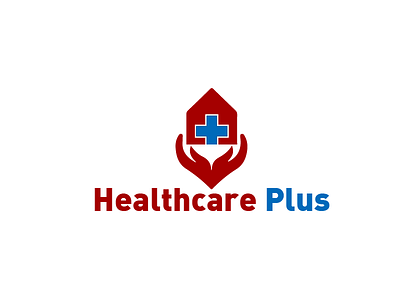 Healthcrae Plus logo concept clean health icon logo neat