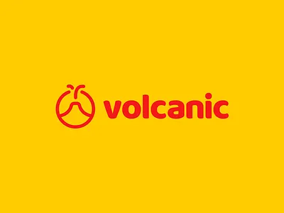 Volcanic brand concept identity logo logo 3d