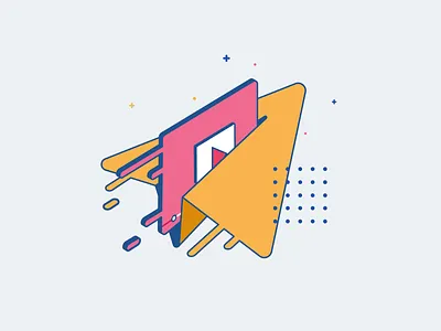 Video for email marketing blog campaign design dots explainer illustration mail media plane play post studiotale vector video