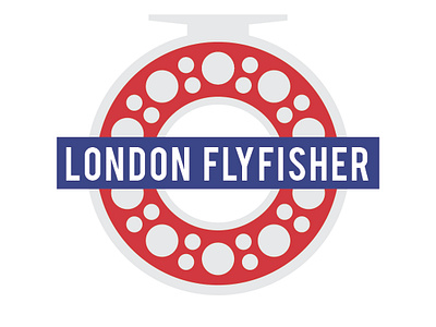 London Fly Fisher branding design fly fishing flyfishing illustration illustrator logo london london underground reel tfl tube vector vlog