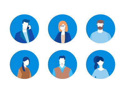 Dribbble 01 35 avatar business character design flat illustration style teamwork vector