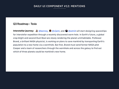 Daily UI Component #12: Mentions component library components design system design systems figma figmadesign flat mention mentions minimal ui uidesign ux web web design
