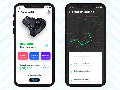 Enterprise Mobility App Design. enterprise mobility inventory management map ui mobile app stock tracking app ui ux