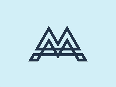 Letter M design dribbble illustrator latter m vector