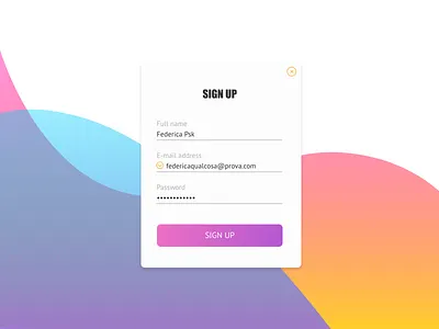 Signup dailyui design form gradient mail signup ui uiux